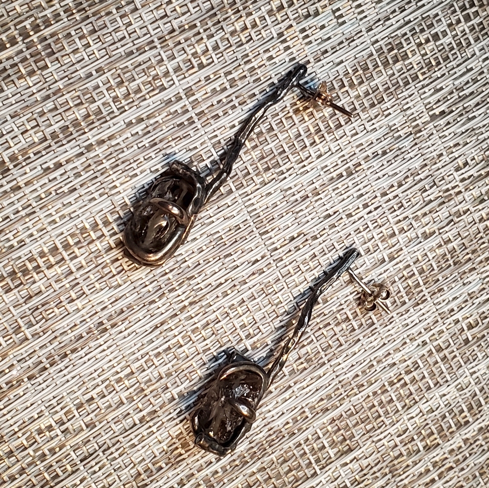 Smoked quartz earrings